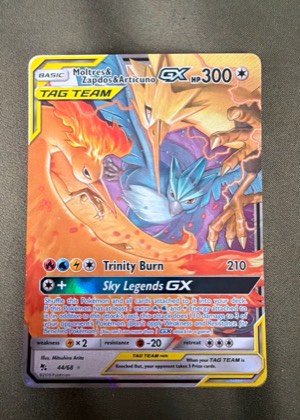 Moltres & Zapdos & Articuno GX graded 6 & below