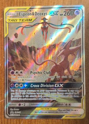 Espeon & Deoxys GX, graded 7.5