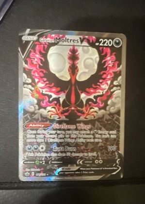 Galarian Moltres V (Alternate Full Art), graded 9.0
