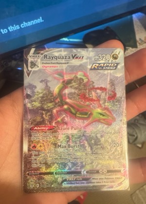Rayquaza VMAX (Alternate Art Secret), graded 8.0