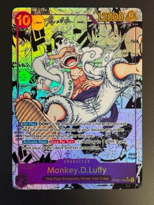 Monkey.D.Luffy (119) (Alternate Art), graded 9.0