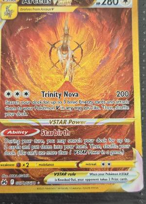 Arceus VSTAR (Secret), graded 9.0