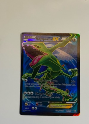 Rayquaza EX (104 Full Art), graded 8.5