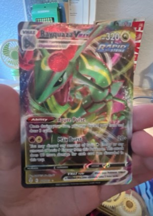 Rayquaza VMAX (Alternate Art Secret), graded 8.0