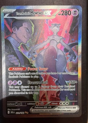 Team Rocket's Mewtwo ex - 231/182 graded 6 & below