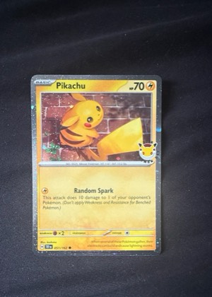 Pikachu - 051/162 (Cosmo Holo), graded 9.0