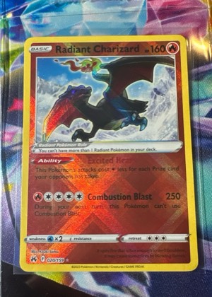 Radiant Charizard, graded 9.0