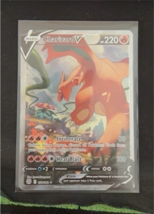 Charizard V (Alternate Full Art), graded 8.5