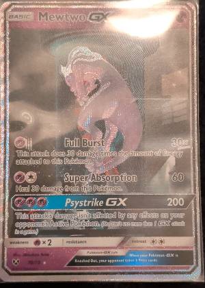 Mewtwo GX (Secret Shining) graded 8.5