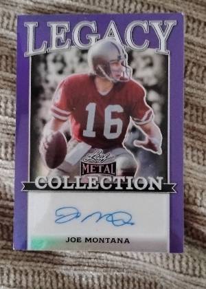 2024 Leaf Joe Montana Legacy Collection Joe Montana Purple Parallel #/10, graded 9.0