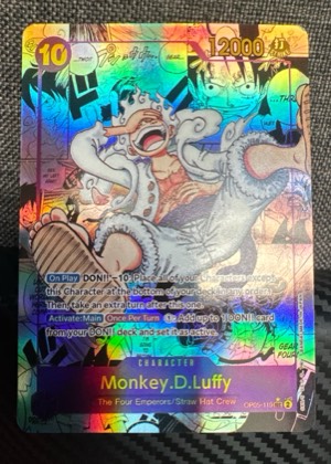 Monkey.D.Luffy (119) (Alternate Art), graded 9.0