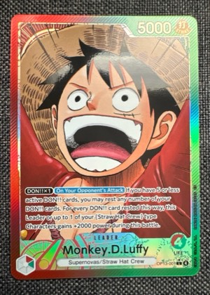 Monkey.D.Luffy (001) (Alternate Art), graded 9.0