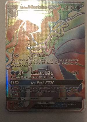 Alolan Ninetales GX (Secret), graded 8.0