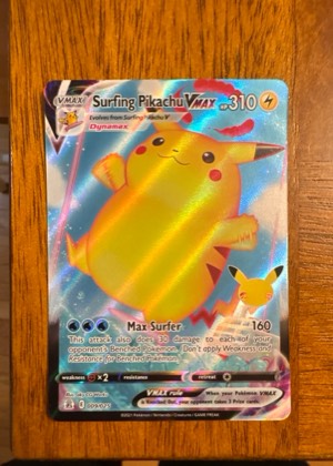 Surfing Pikachu VMAX graded 9
