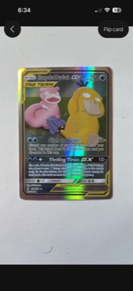 Slowpoke & Psyduck GX (Alternate Full Art), graded 9.0
