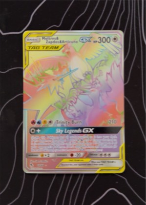 Moltres & Zapdos & Articuno GX (Full Art), graded 8.0
