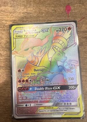 Reshiram & Charizard GX (Secret), graded 9.0