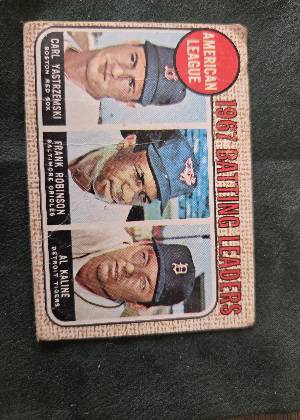 Carl Yastrzemski/Frank Robinson/Al Kaline A.L. Batting Leaders, graded 2.5