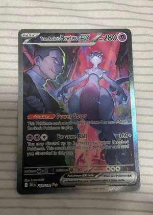 Team Rocket's Mewtwo ex - 231/182 graded 8.5