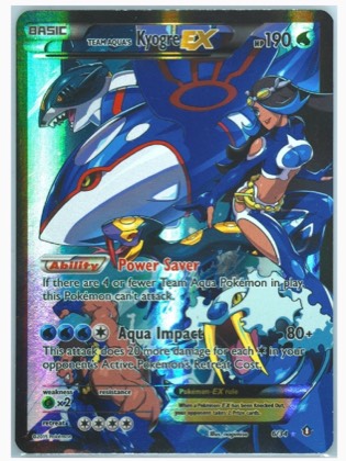 Team Aqua's Kyogre EX, graded 8.0