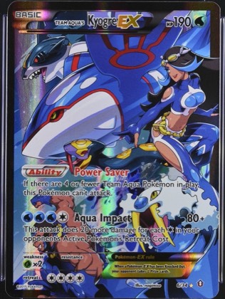 Team Aqua's Kyogre EX, graded 9.0