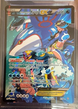 Team Aqua's Kyogre EX, graded 8.5