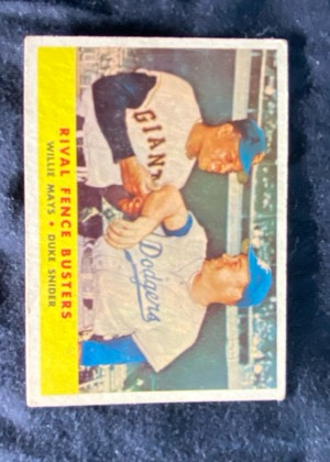 Willie Mays / Duke Snider, graded 5.5